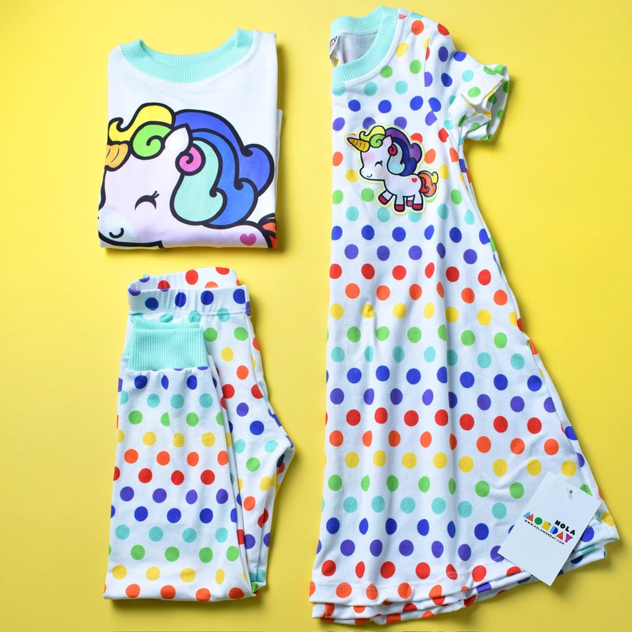 Pijama Vestido Unicornio Puntitos 🦄
