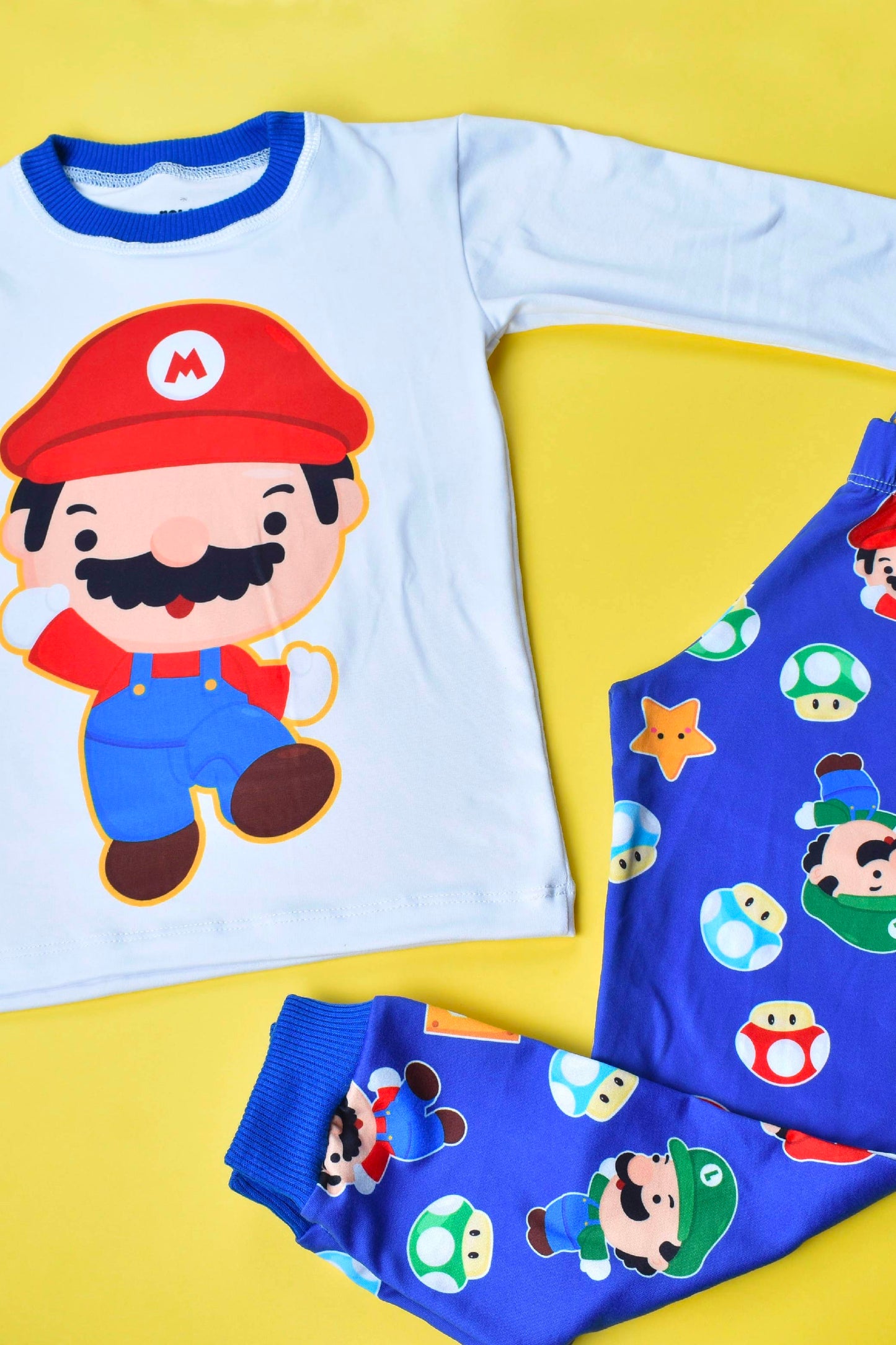 Pijama Mario Azul, el Aventurero 🎮