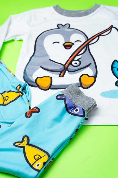 Pijama Pingüino Pescando