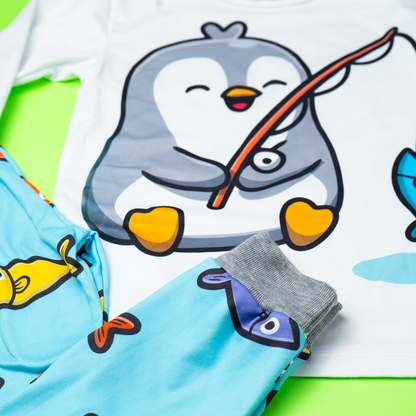 Pijama Pingüino Pescando