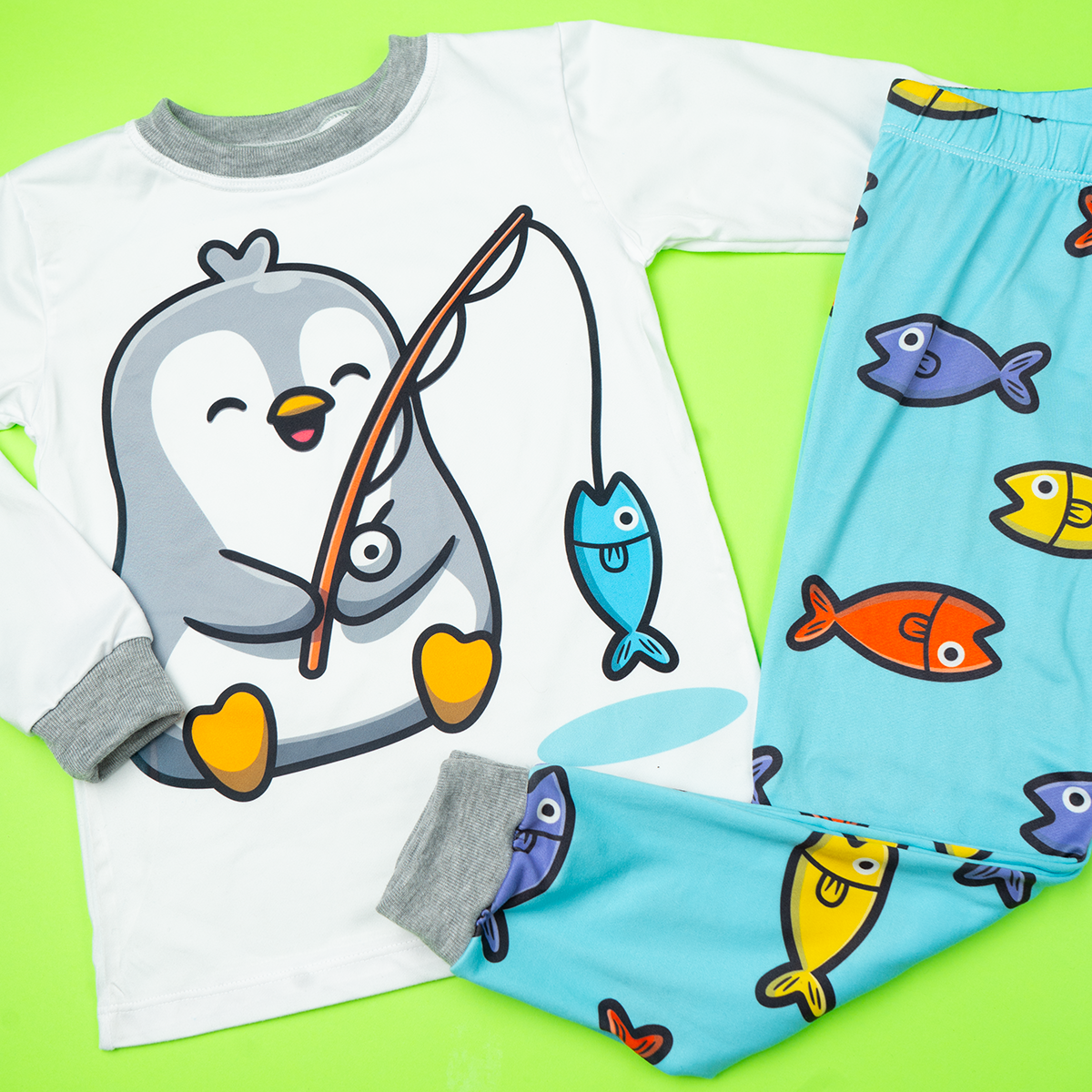 Pijama Pingüino Pescando