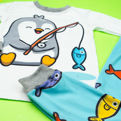 Pijama Pingüino Pescando