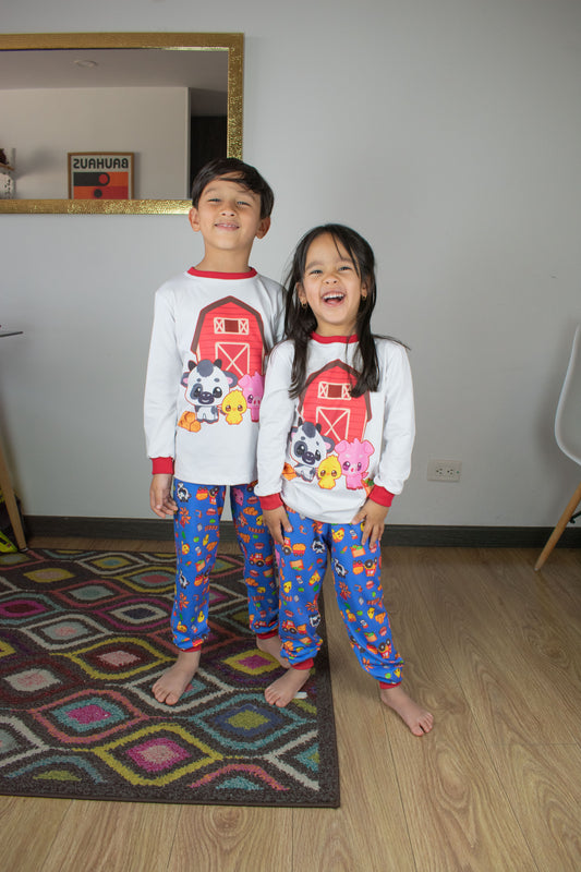 Pijama Granjita Feliz 🐮🐷