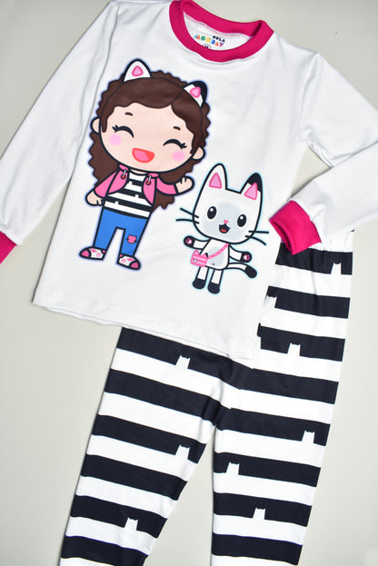 Pijama Gaby & Pandie  (Rayas Gatos) 🐾