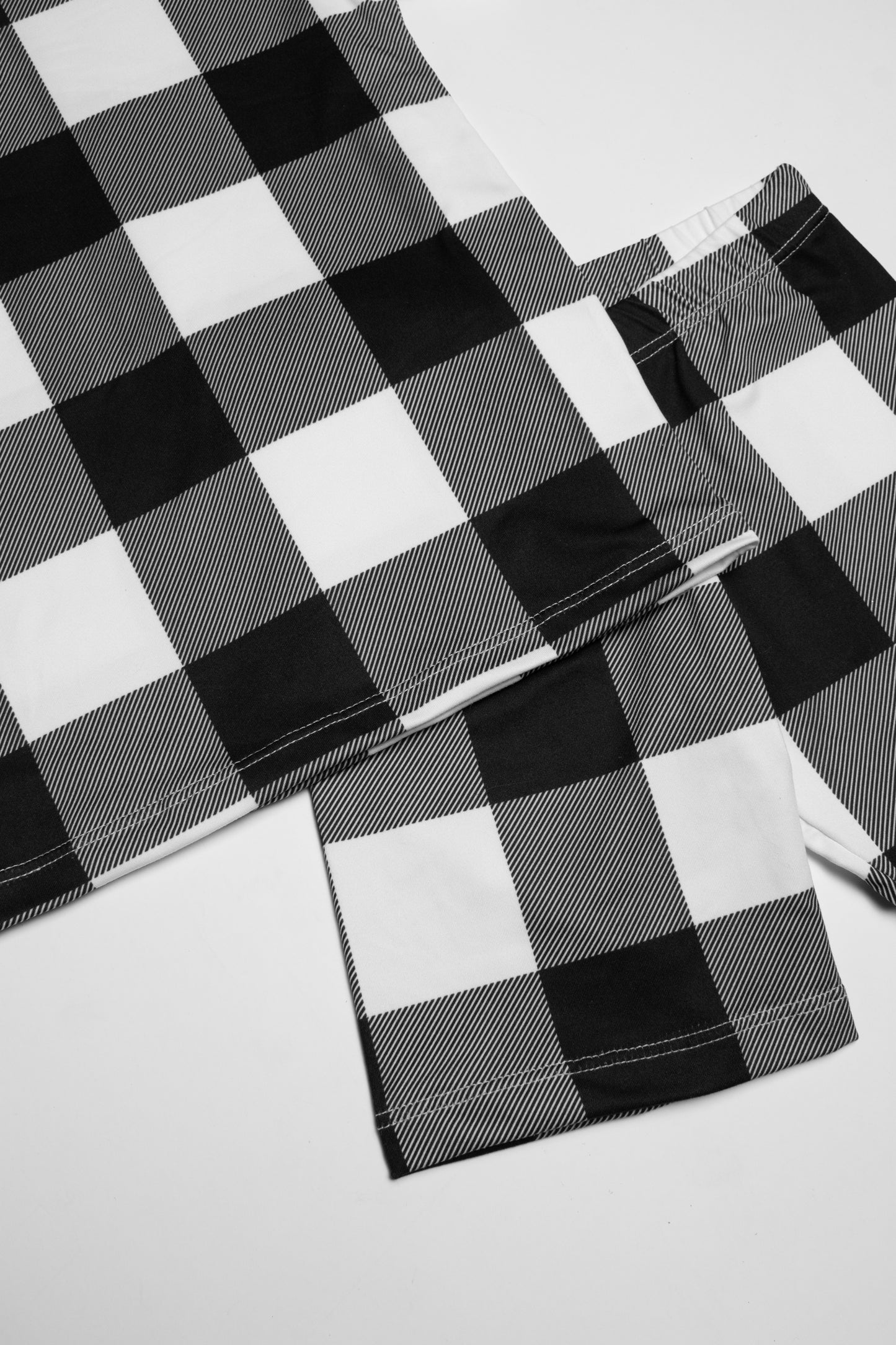 Pijama Navidad Cuadros Blanco & Negro 🎄 (Familiar)