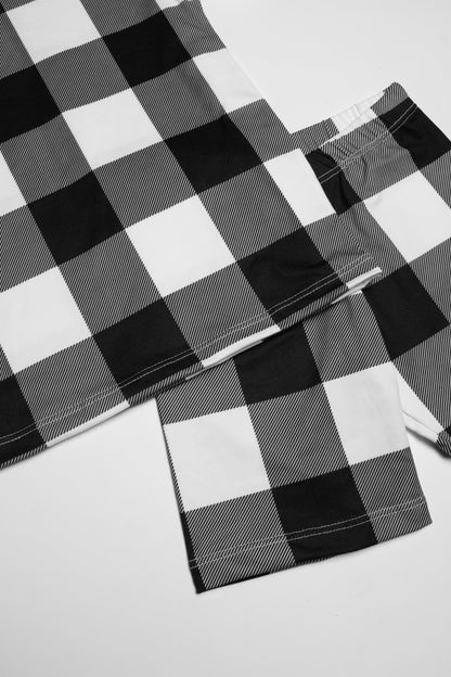 Pijama Navidad Cuadros Blanco & Negro 🎄 (Familiar)