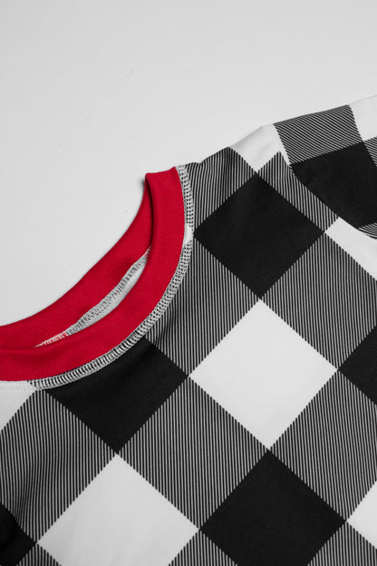 Pijama Navidad Cuadros Blanco & Negro 🎄 (Familiar)