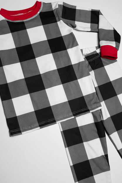 Pijama Navidad Cuadros Blanco & Negro 🎄 (Familiar)