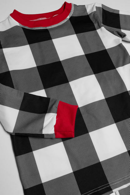 Pijama Navidad Cuadros Blanco & Negro 🎄 (Familiar)