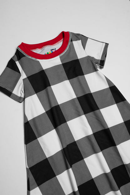 Pijama Navidad Cuadros Blanco & Negro 🎄 (Familiar)