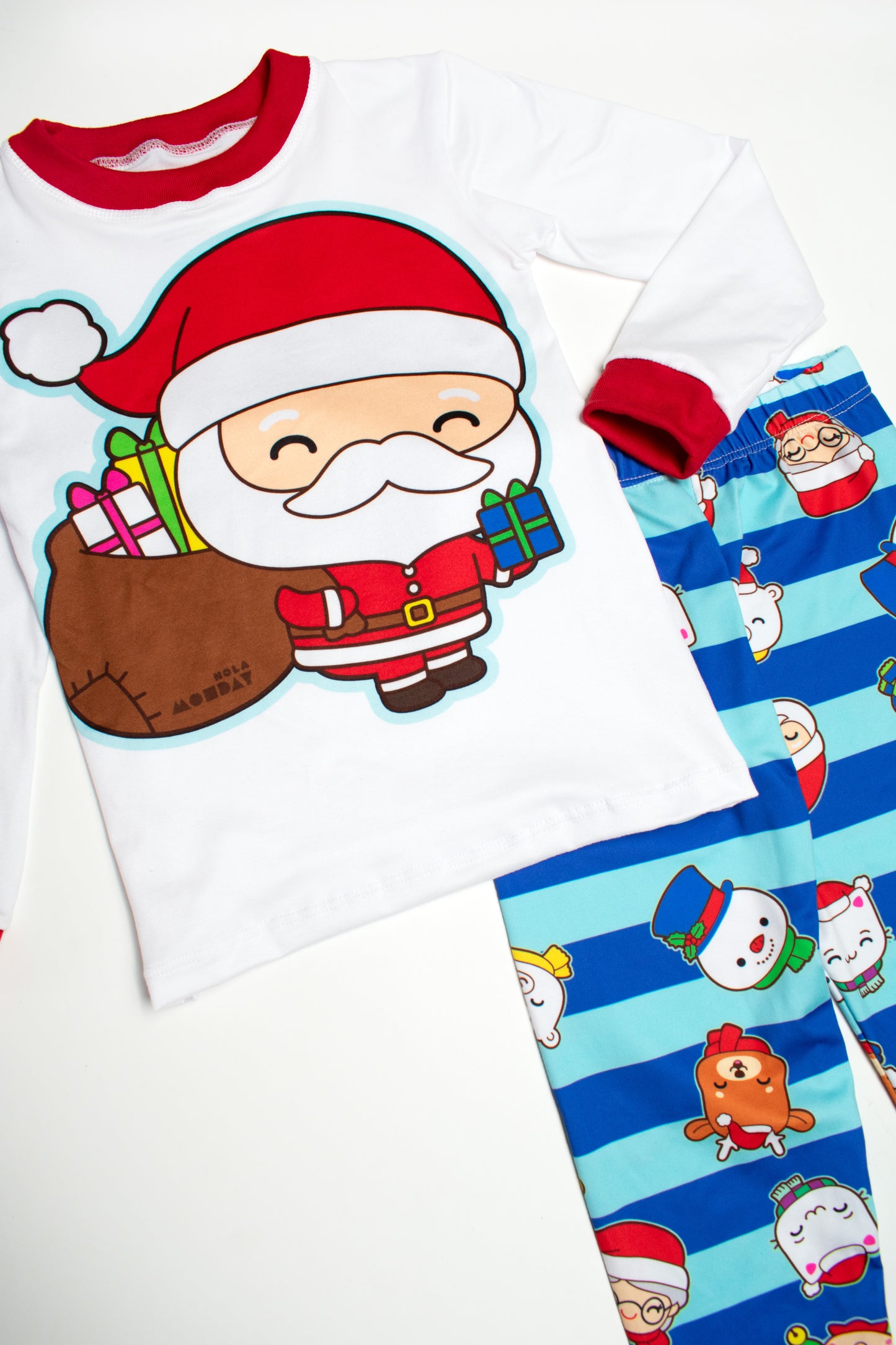 Pijama Navidad Santa y su Magia AZUL 🎅 (Familiar)