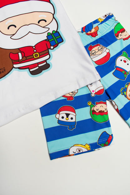 Pijama Navidad Santa y su Magia AZUL 🎅 (Familiar)