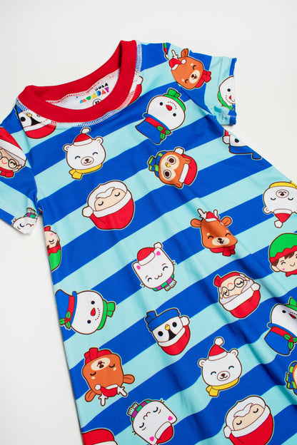 Pijama Navidad Santa y su Magia AZUL 🎅 (Familiar)