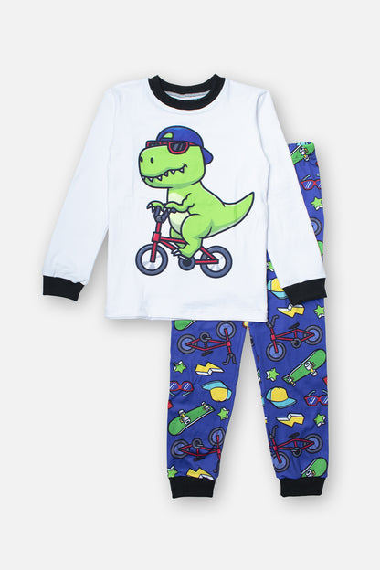 Pijama Dino en Bici 🦖