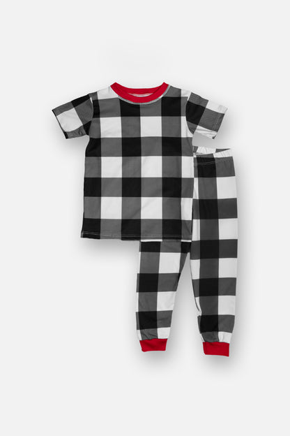 Pijama Navidad Cuadros Blanco & Negro 🎄 (Familiar)