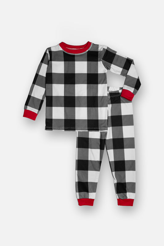 Pijama Navidad Cuadros Blanco & Negro 🎄 (Familiar)