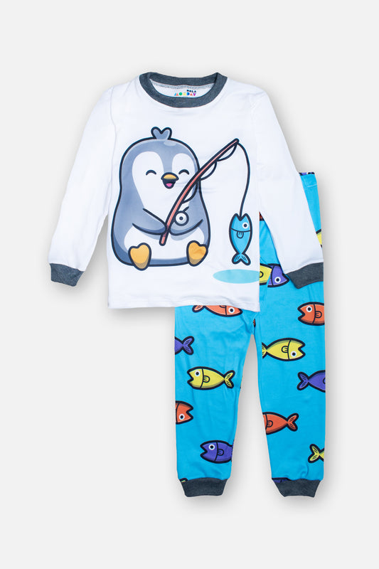 Pijama Pingüino Pescando