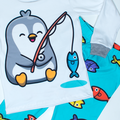 Pijama Pingüino Pescando