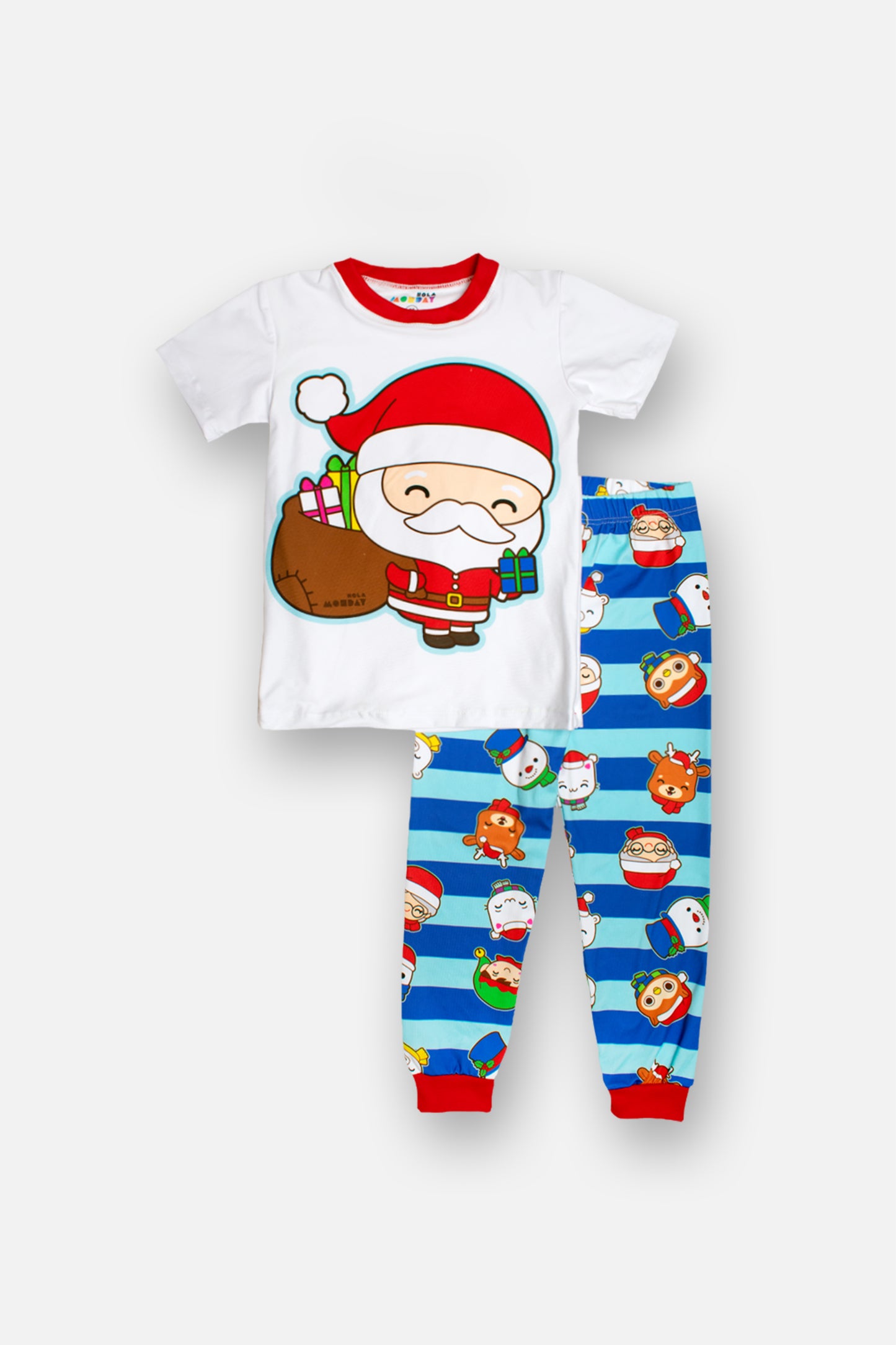 Pijama Navidad Santa y su Magia AZUL 🎅 (Familiar)