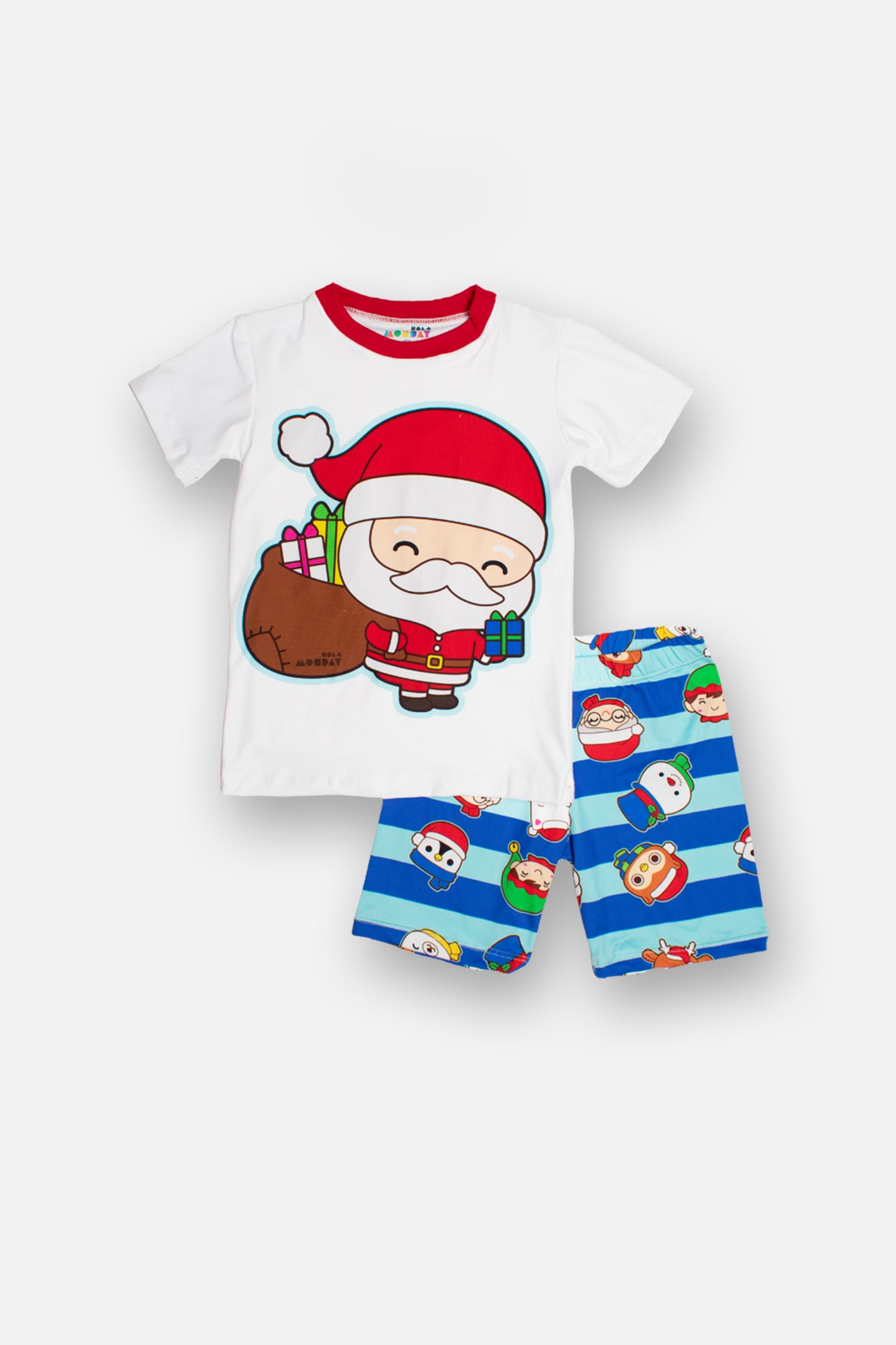 Pijama Navidad Santa y su Magia AZUL 🎅 (Familiar)